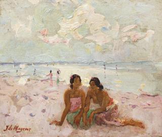 Adrien-Jean Le Mayeur de Merprès - Two Women At Sanur Beach