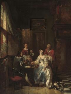 Adrien Joseph Verhoeven-Bell - A lesson in chess