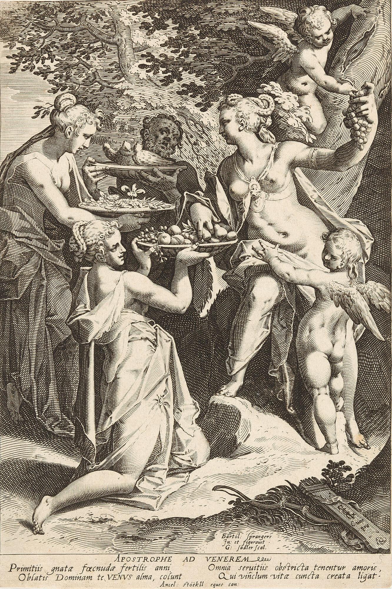Aegidius Sadeler - Venus, Geschenke empfangend.