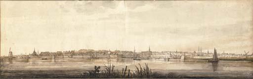 Aelbert Cuyp - A view of Dordrecht from the end of the Papendrechtse bank of the river Noord