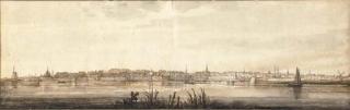 Aelbert Cuyp - A view of Dordrecht from the end of the Papendrechtse bank of the river Noord