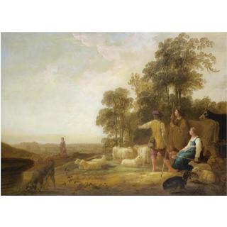 Aelbert Cuyp - Landscape With Sherpherds And Shepherdesses Near A Well