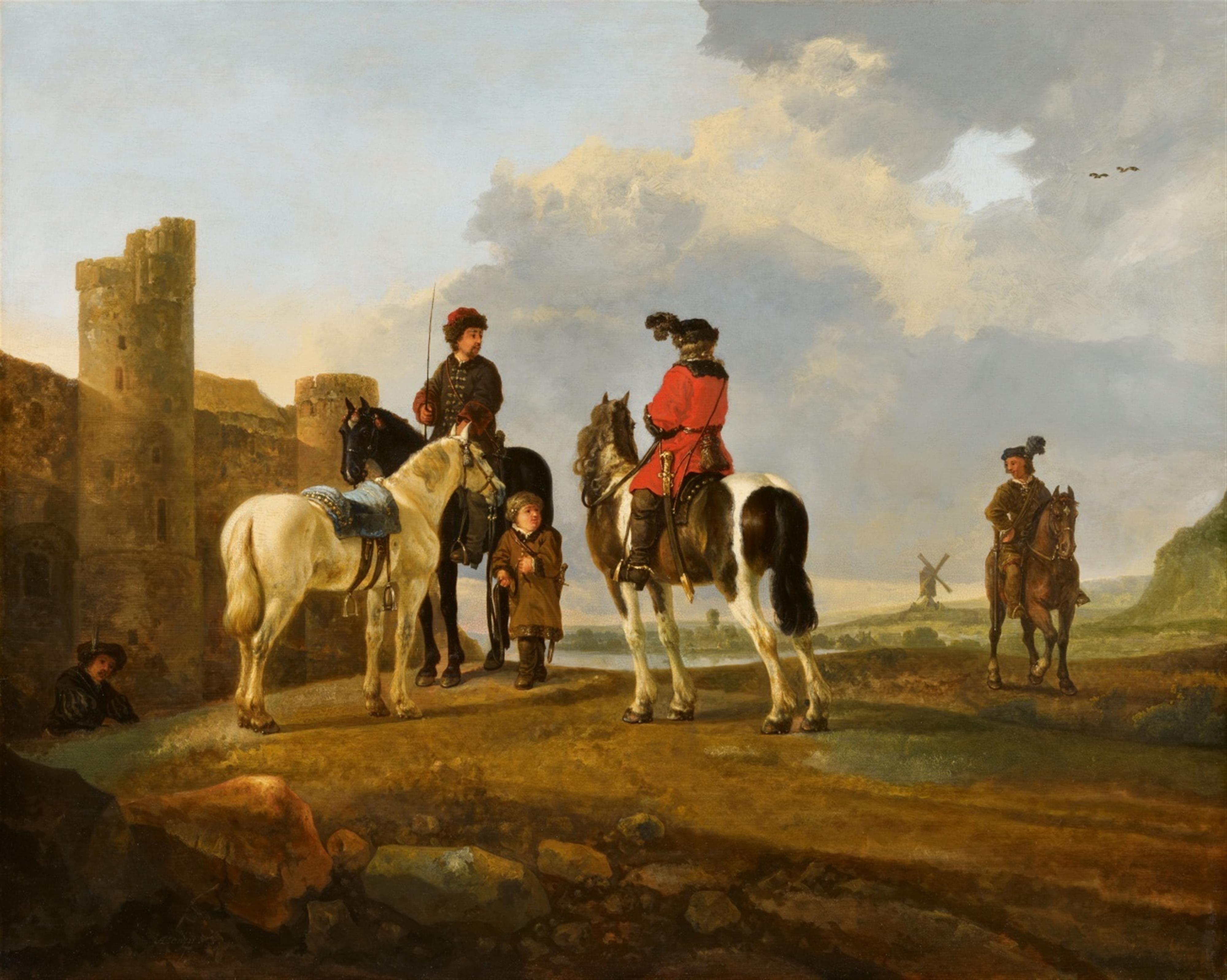 Aelbert Cuyp - Rastende Reiter vor Burg Ubbergen