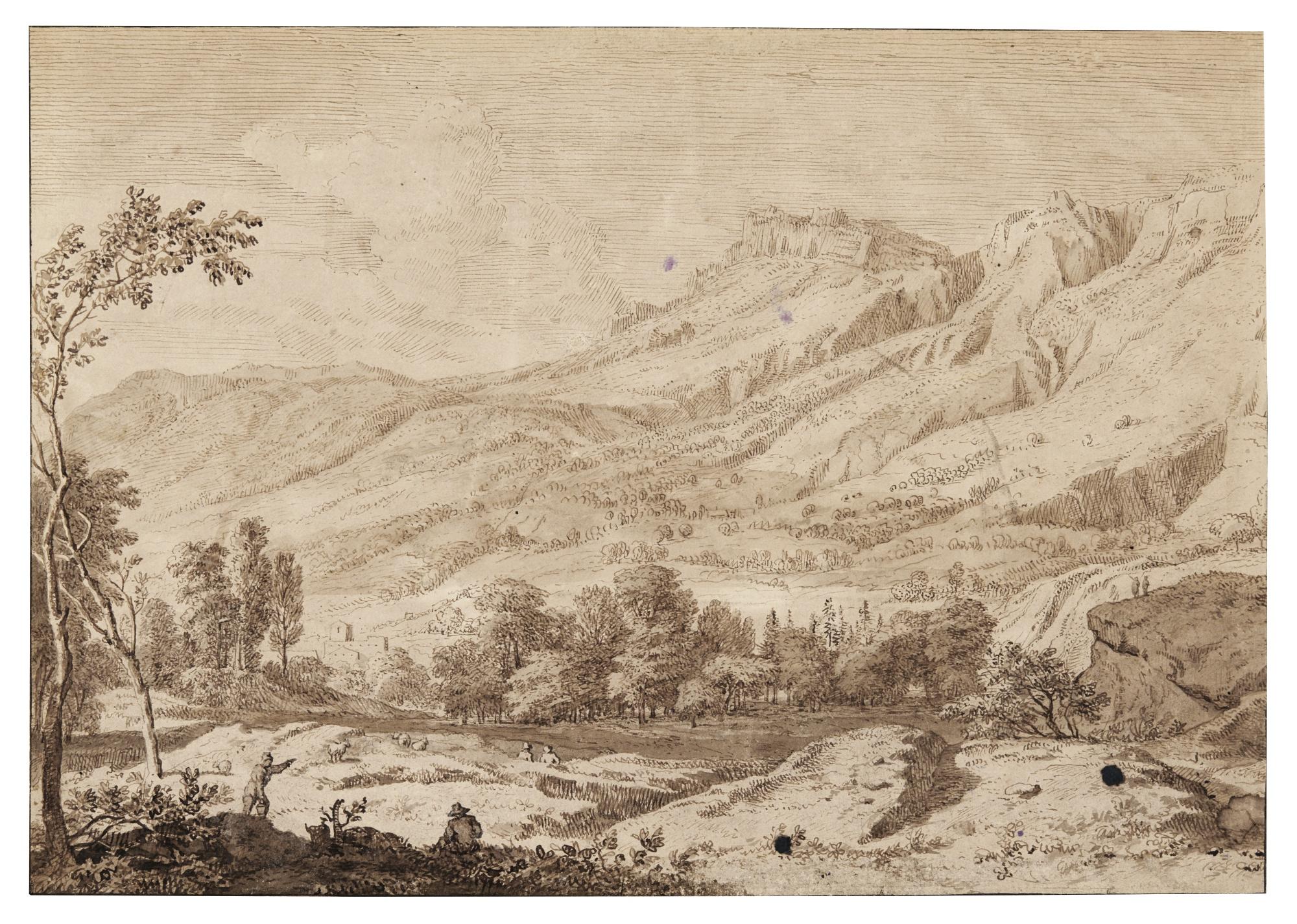 Aelbert Meyeringh - A Mountainous River Landscape In Savoy