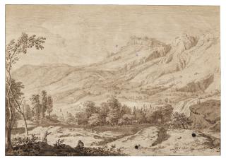 Aelbert Meyeringh - A Mountainous River Landscape In Savoy