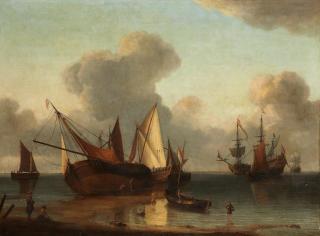 Aernout Smit - Shipping becalmed off a coast