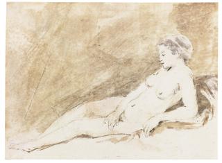 Aert De Gelder - A Reclining Nude Girl