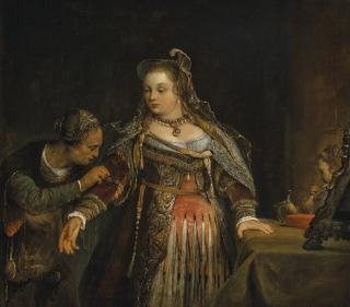 Aert De Gelder - Esther at her toilet