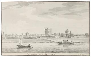 Aert Schouman - A View Of Vianen With Boats On The River Lek