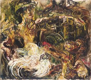 Affandi - At the Cockfight