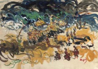 Affandi - Balinese procession