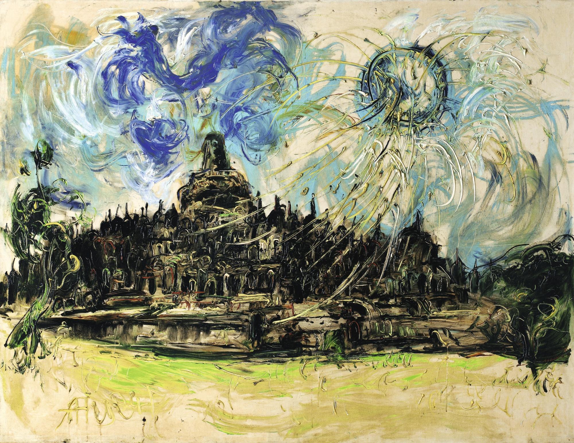Affandi - Borobudur And The Sun