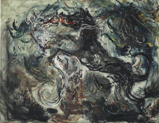 Affandi - Dogs Fighting 