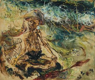 Affandi - Nelayan Bali I (Balinese Fisherman I)