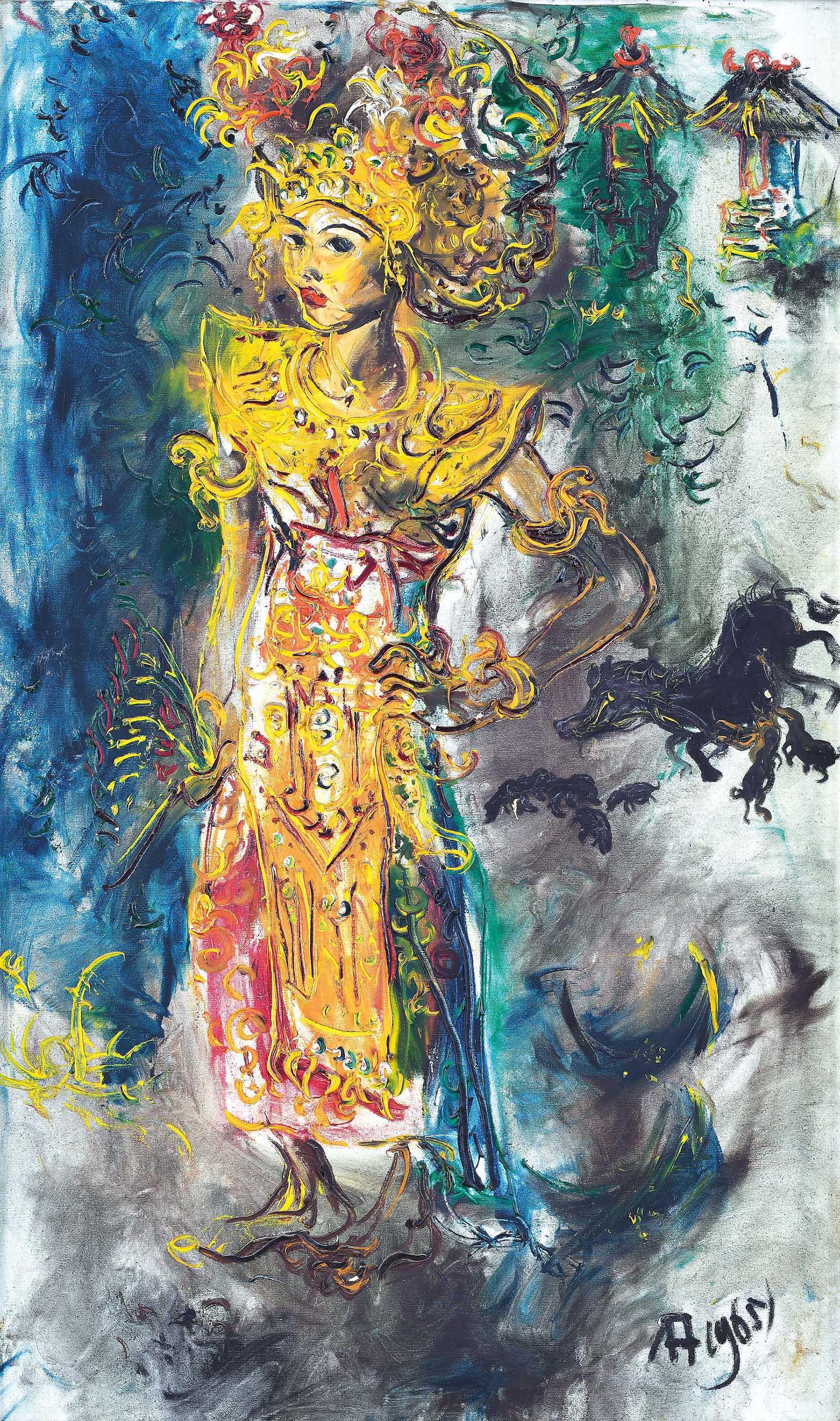 Affandi - Penari Bali (Balinese Dancer)