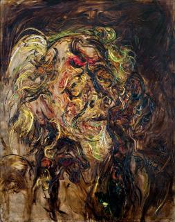 Affandi - Self-Portrait With A Statue
