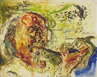 Affandi - Self-Portrait With Pipe