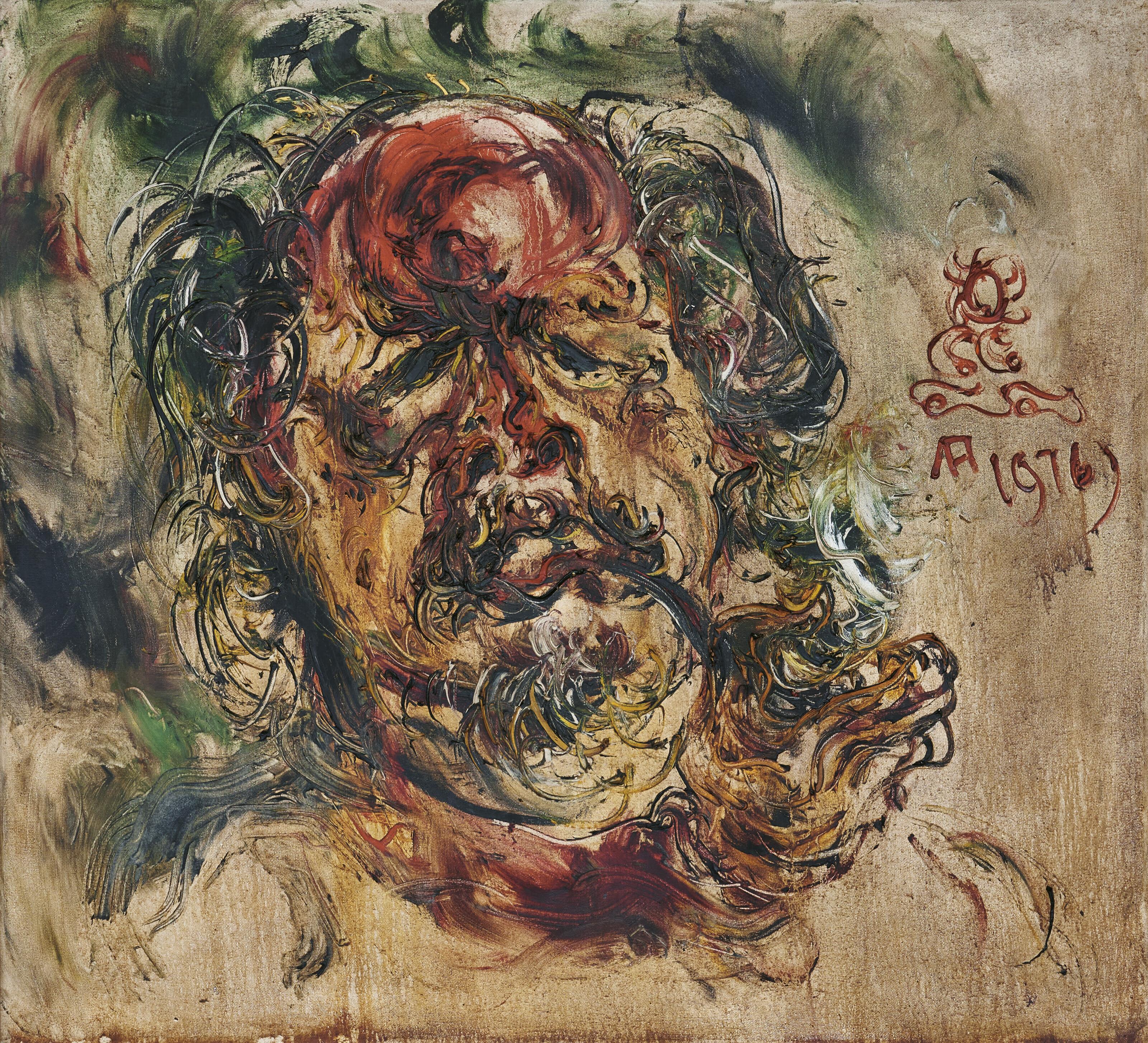 Affandi - Self Portrait with Pipe