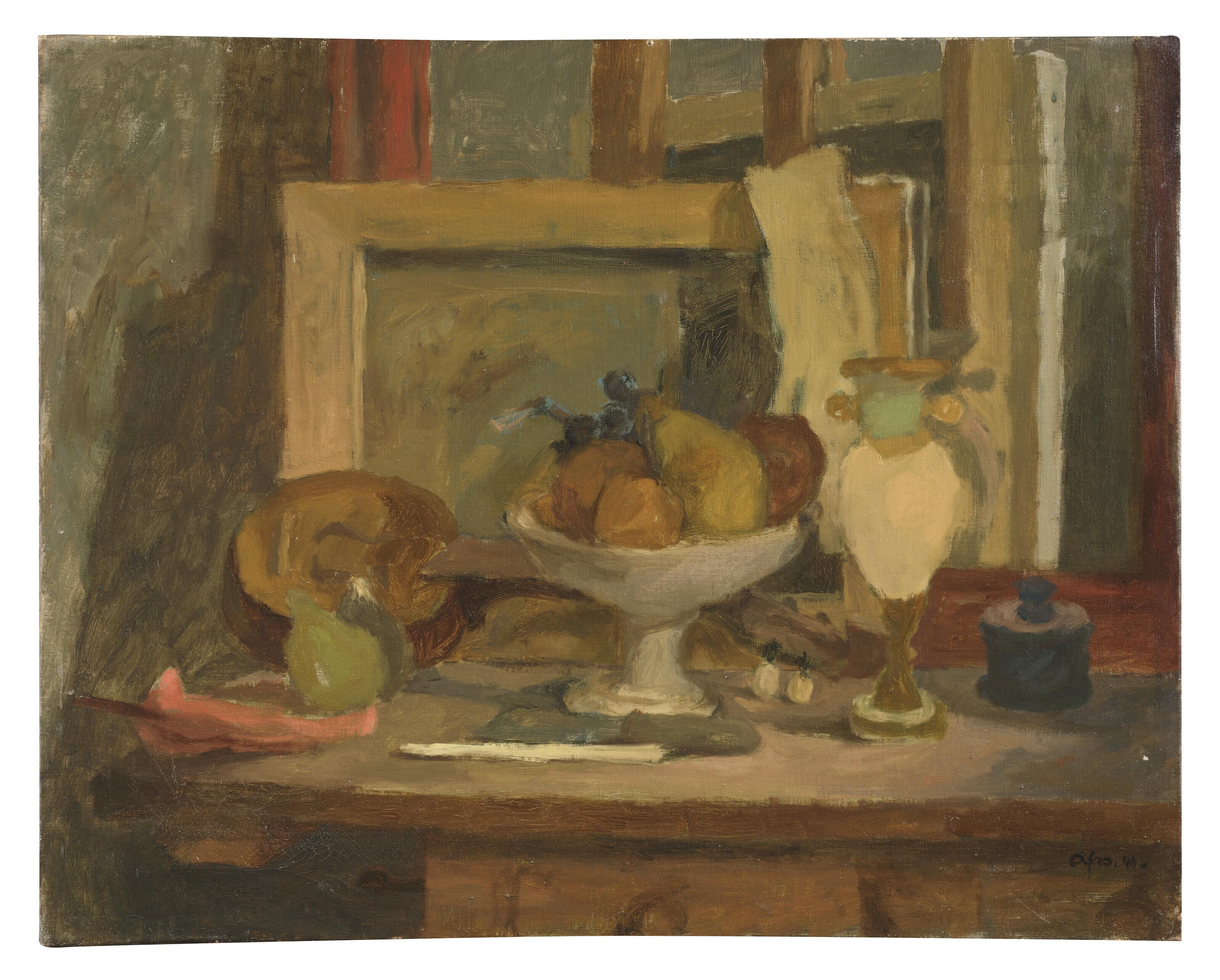 Afro - Natura morta con fruttiera