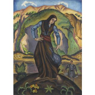 Agenor Asteriadis - Greek woman Watering Plants