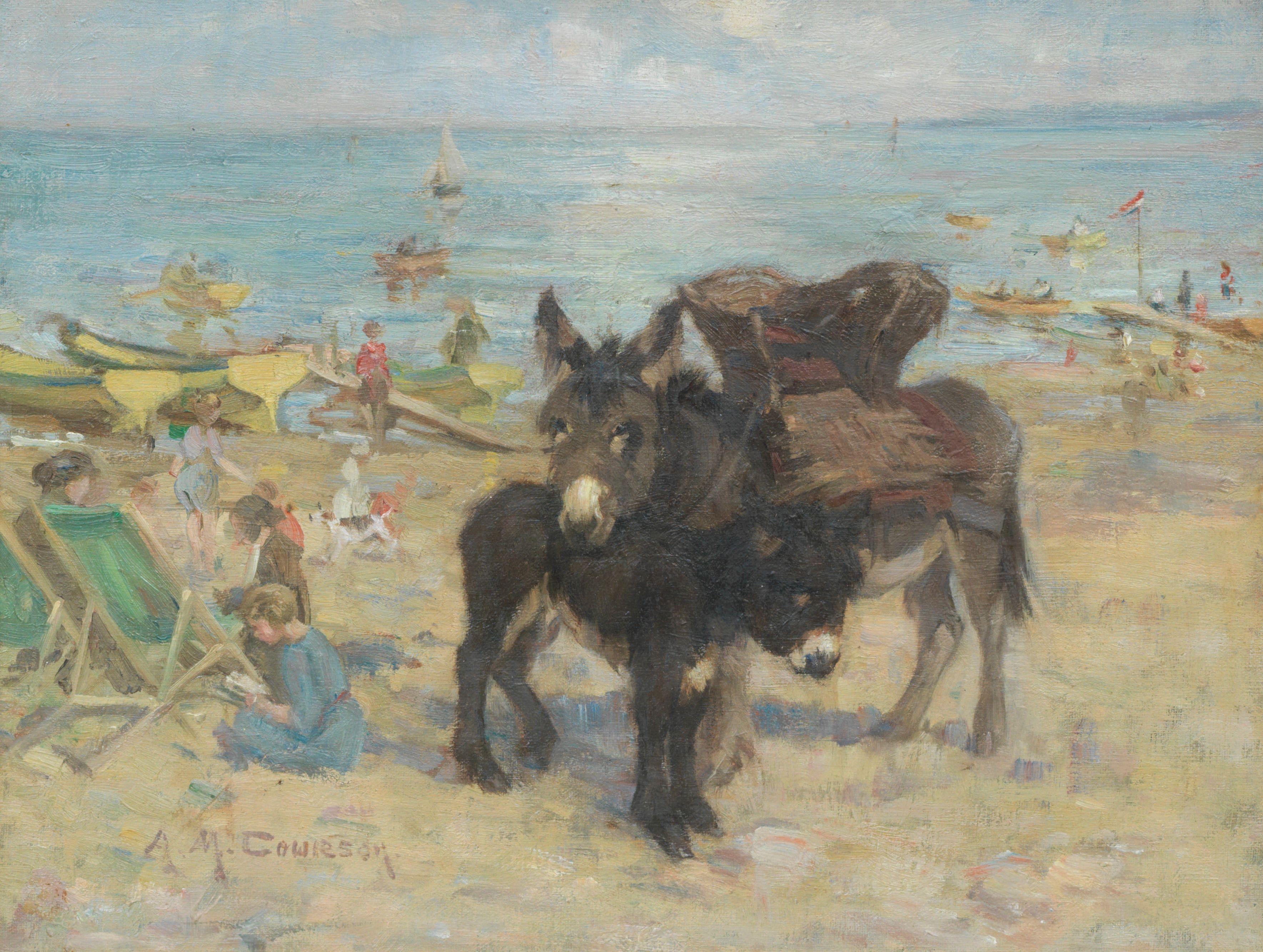 Agnes M. Cowieson - On Portobello Sands, Waiting for Hire