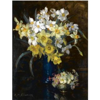Agnes M. Cowieson - Still Life With Daffodils