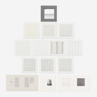 Agnes Martin - Paintings and Drawings, from the Stedelijk Museum Portfolio (10 works)