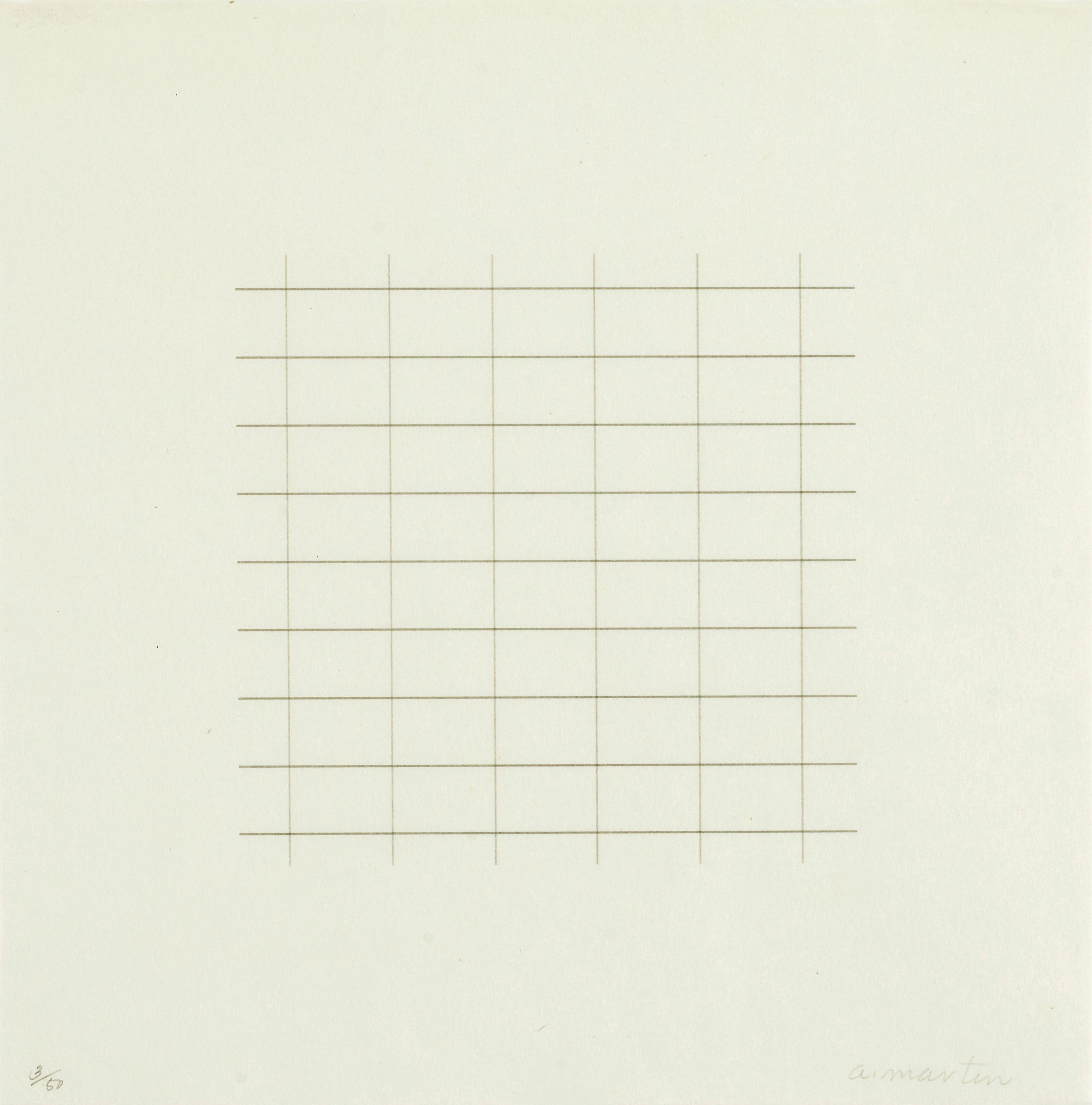 Agnes Martin - Plate 24, from On a Clear Day