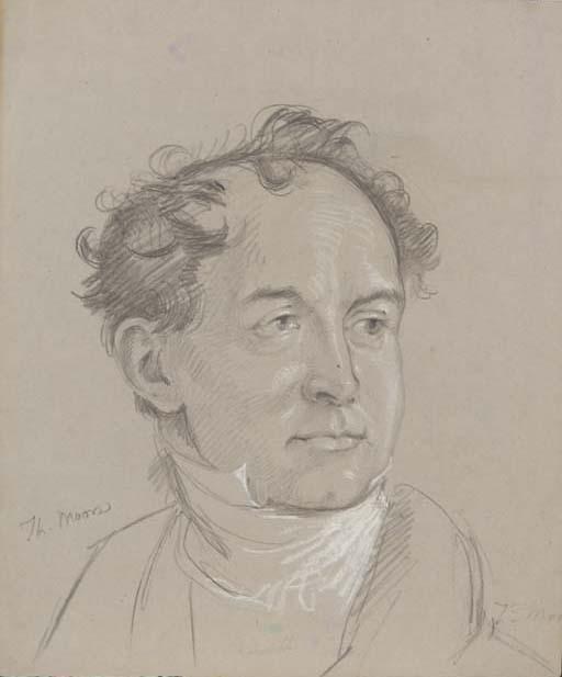 Agostino Aglio - Portrait of Thomas Moore (1779-1852), head-and-shoulders