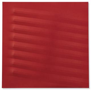 Agostino Bonalumi - Rossosigned On The Reverse, Vinyl Tempera On Shaped Canvas. Executed In 1979. This Work Is Registered In The Archivio Agostino Bonalumi, Milan, Under N. 79-054