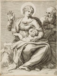 Agostino Carracci - Die heilige Familie.