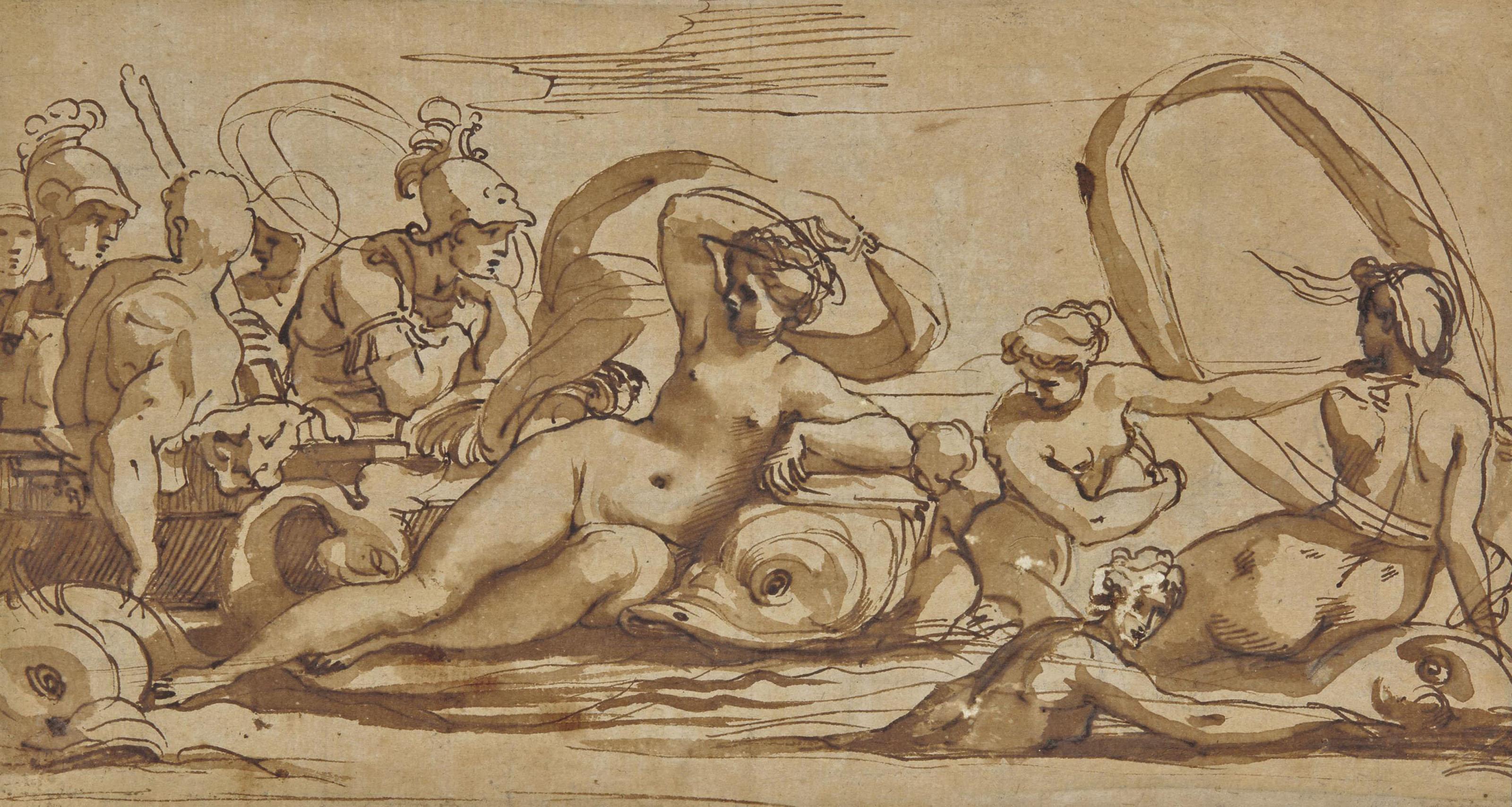 Agostino Carracci - Thétis Et Les Néréides Guidant L\'Argo Entre Charybde Et Scylla