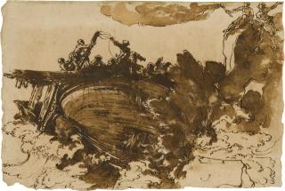 Agostino Tassi - A Shipwreck with Figures