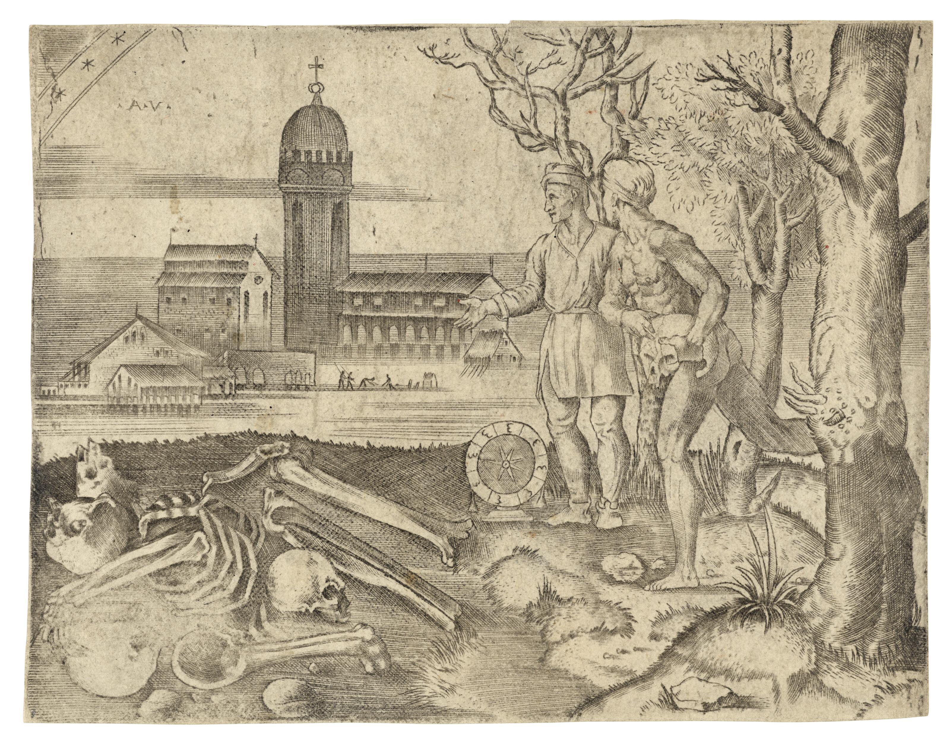 Agostino Veneziano - Three Engravings of Secular Subjects