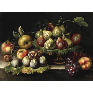 Agostino Verrocchio - Natura Morta Con Fichi, Mele E Uva