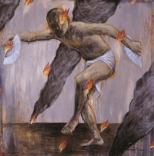 Agus Suwage - Man with fan