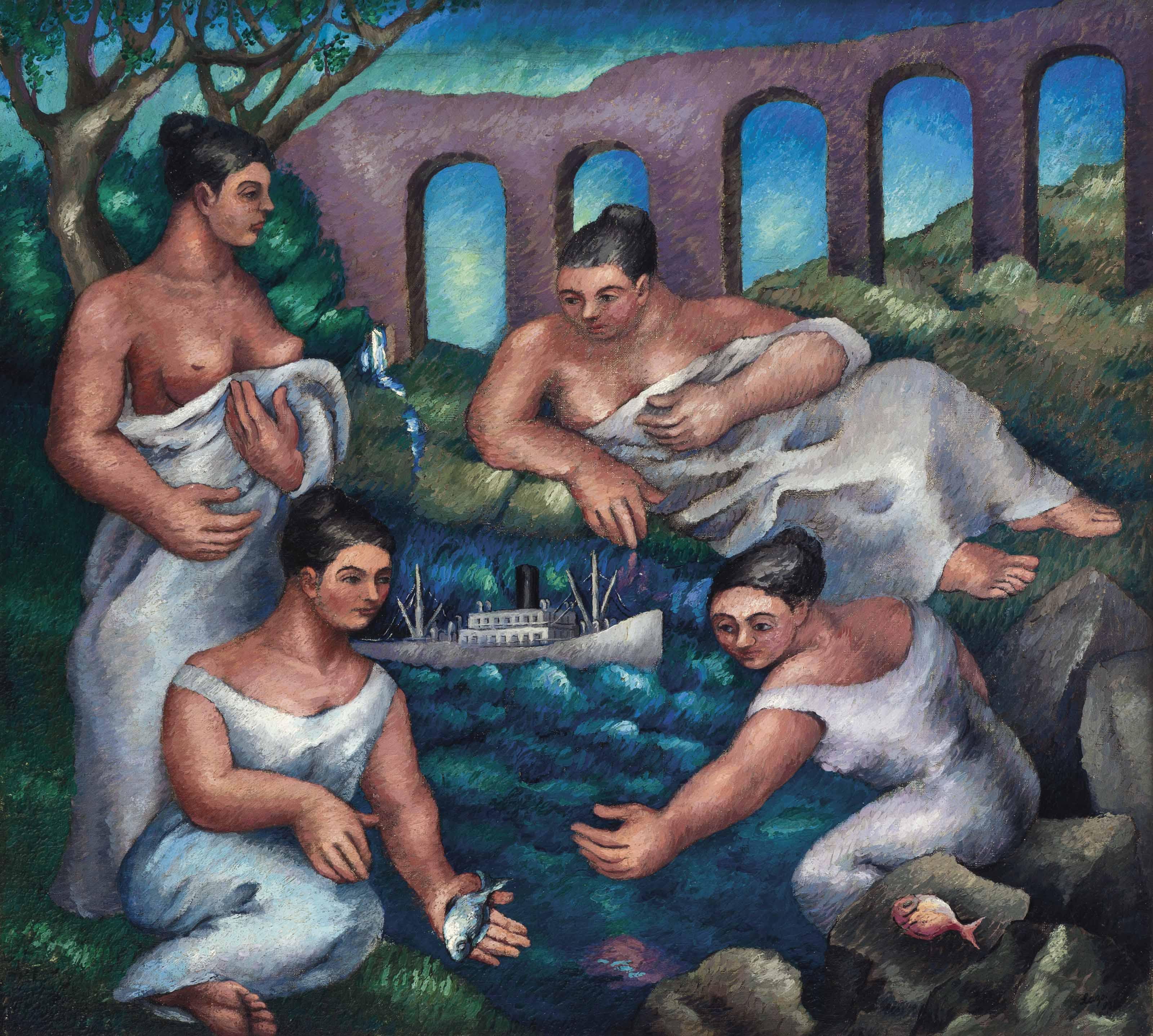 Agustín Lazo - Marina (also known as Las pescadoras)