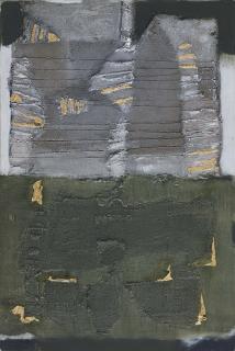 Ahmad Sadali - Komposisi Abu-Abu Hijau dan Emas (Gray, Green and Gold Composition)