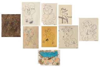 Ahmed Ben Driss El Yacoubi - A Portfolio of Sketches various sizes circa 25 x 20cm