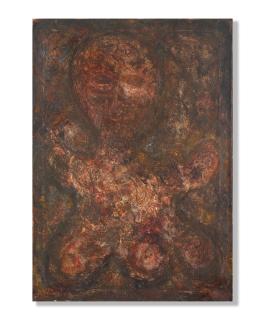 Ahmed Ben Driss El Yacoubi - Abstract Figure in Red