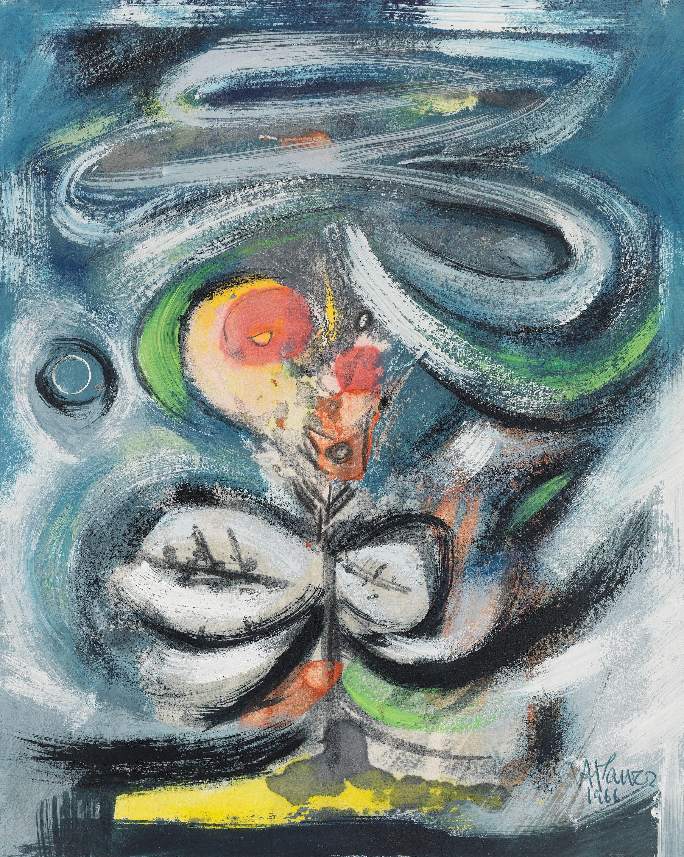 Ahmed Parvez - Two Watercolours