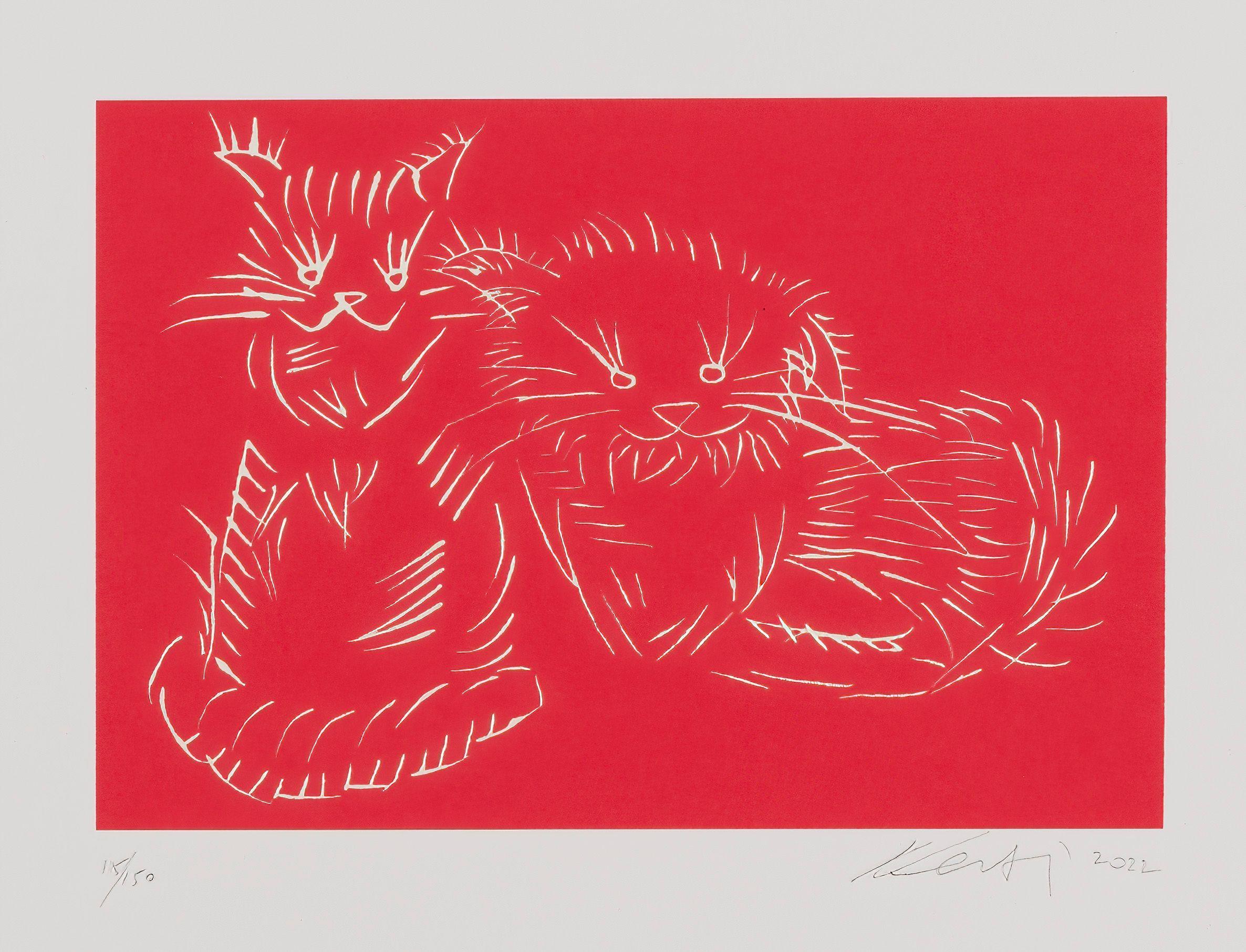 Ai Weiwei - Cats Red, 2022