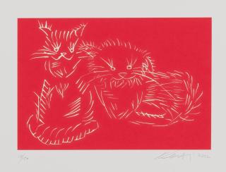 Ai Weiwei - Cats Red, 2022
