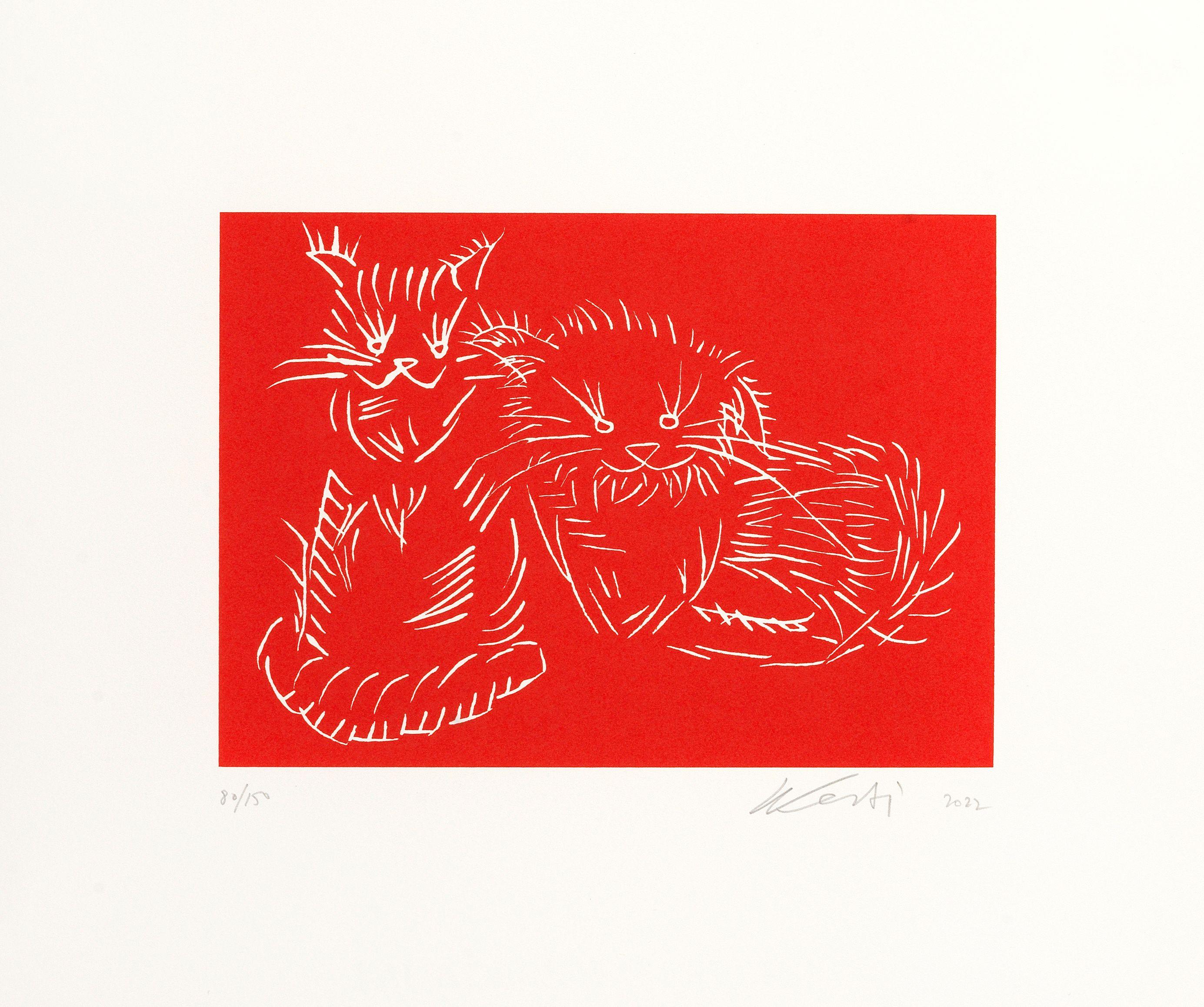 Ai Weiwei - Cats (Red)