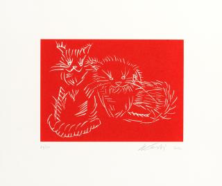 Ai Weiwei - Cats (Red)