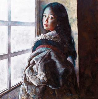 Ai Xuan - Girl in Cottage Window