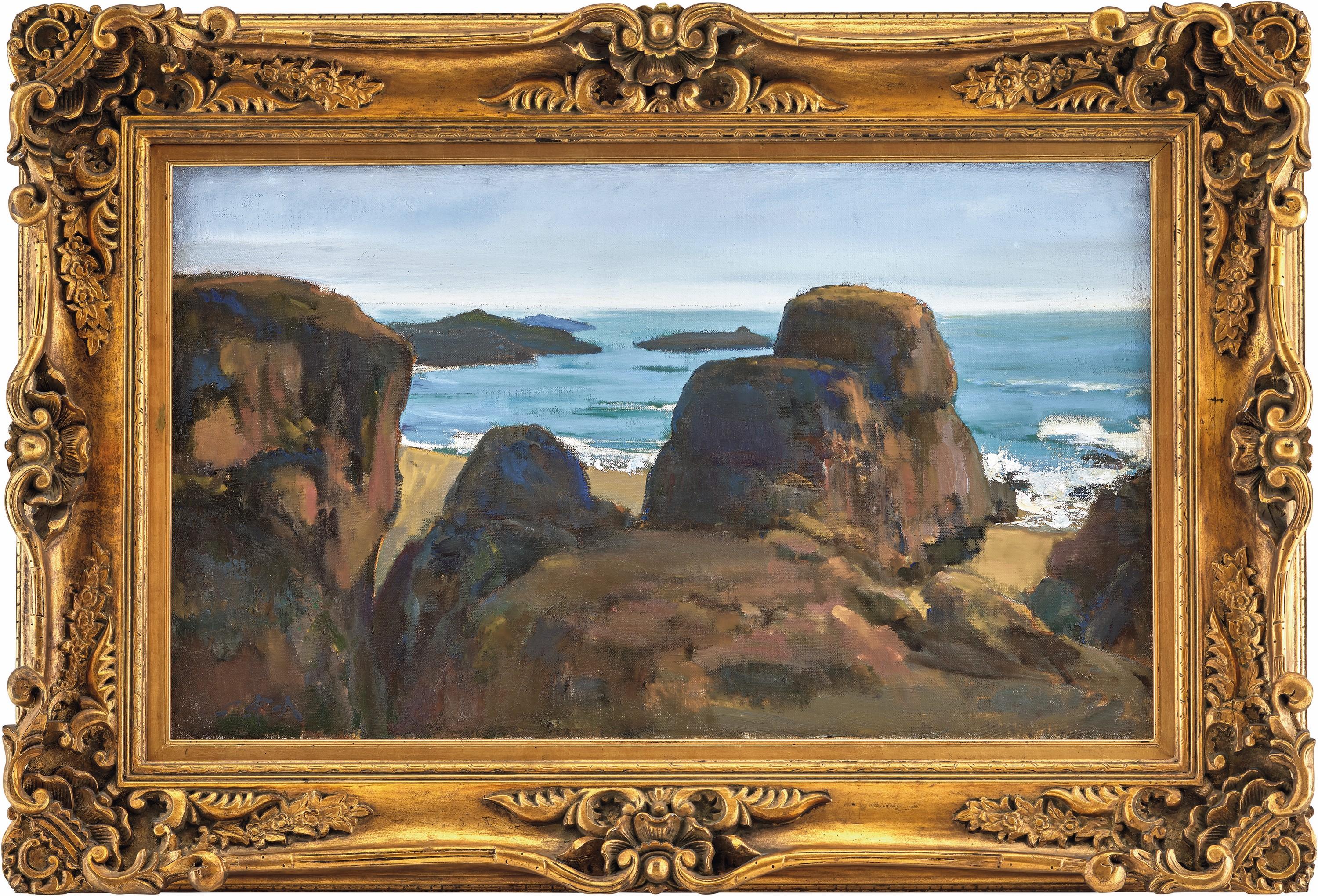 Ai Zhongxin - Tide at Dusk (Haimen)(Painted in 1988)