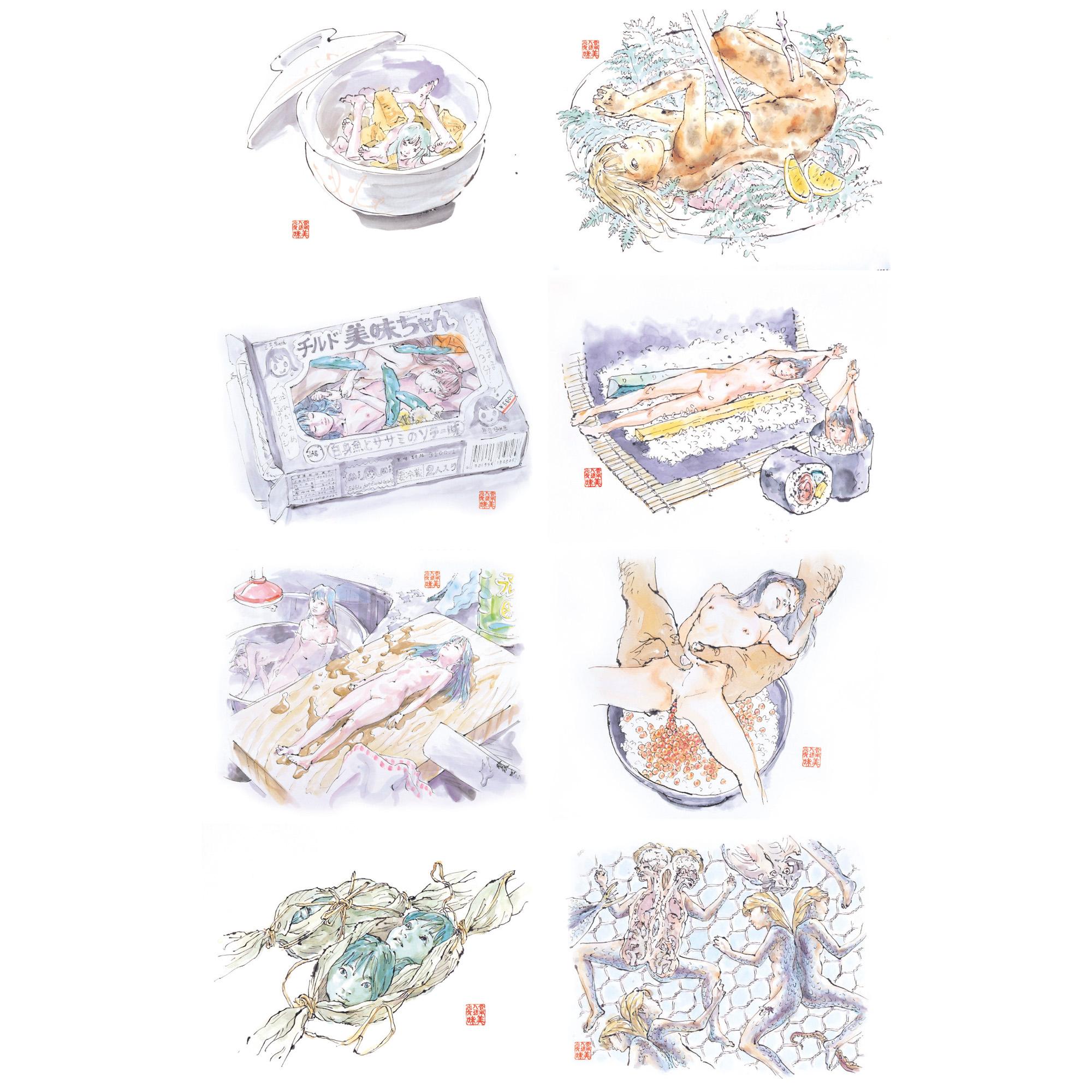 Aida Makoto - Edible Artificial Girls, Mi-Mi Chan Series (Set Of 8)