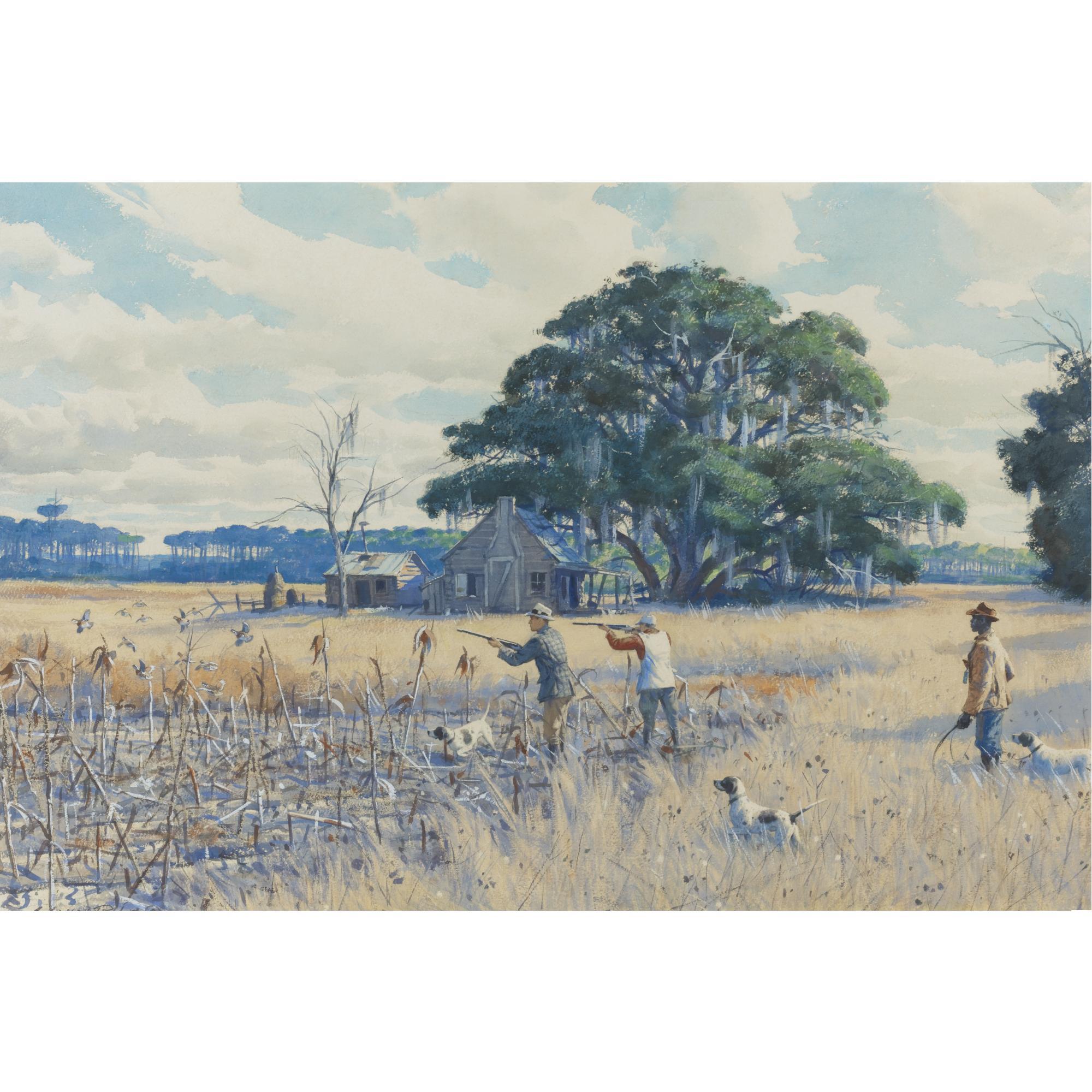 Aiden Lassell Ripley - American Covey In The Corn Field