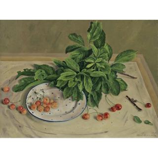 Aimé Barraud - Nature Morte Aux Cerises, 1934 Still Life With Cherries, 1934